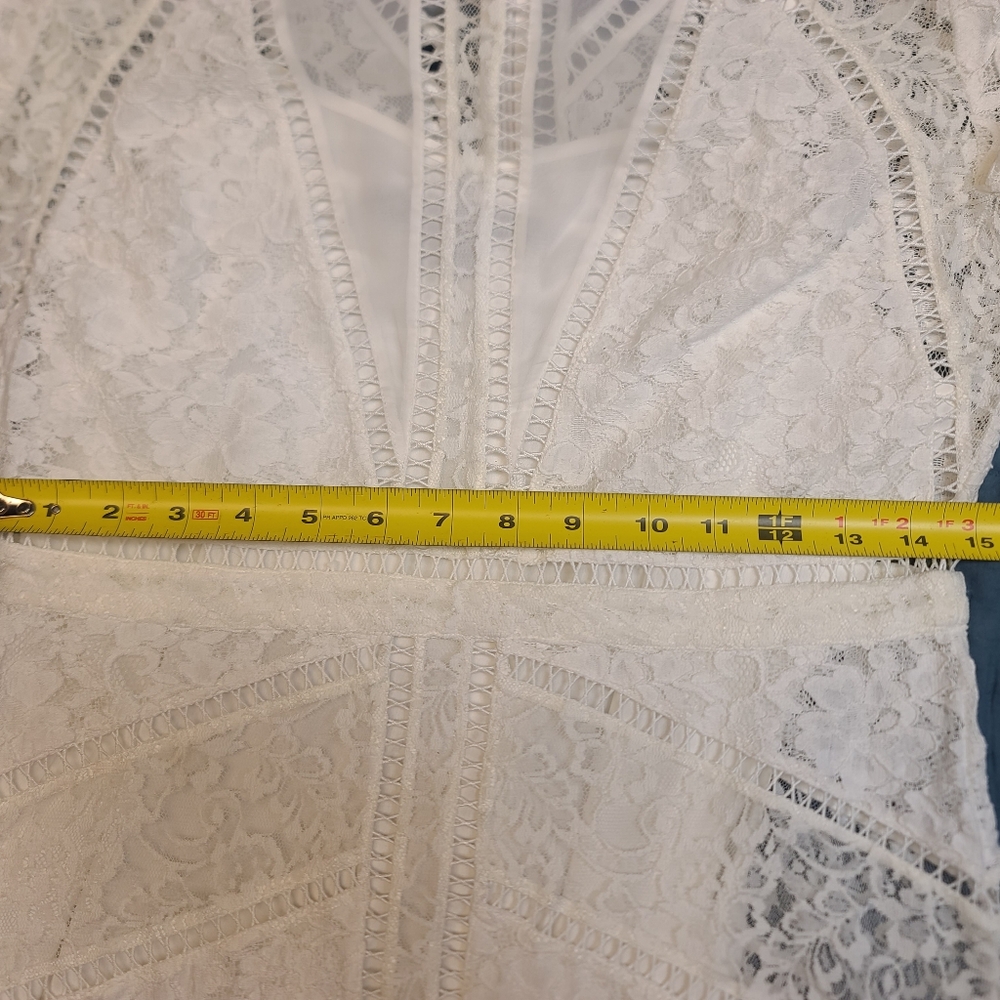French Connection Chante Lace Minidress size 10 bridal shower bachelorette - Picture 14 of 14